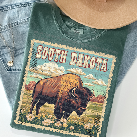 South Dakota Vintage Stamp DTF Transfer