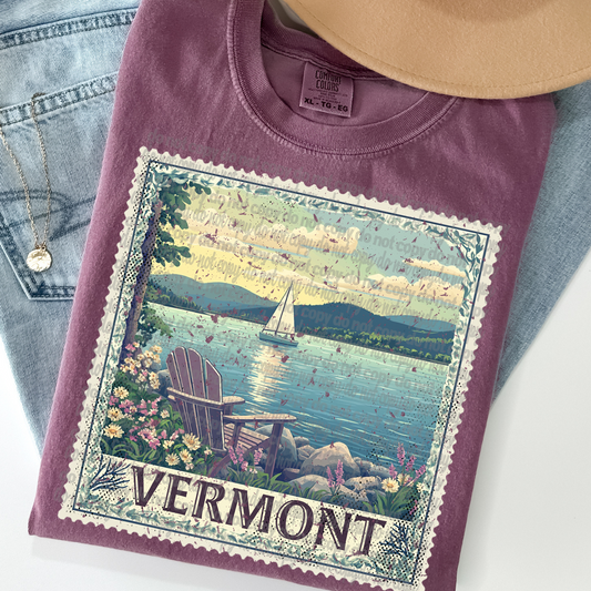 Vermont Vintage Stamp DTF Transfer
