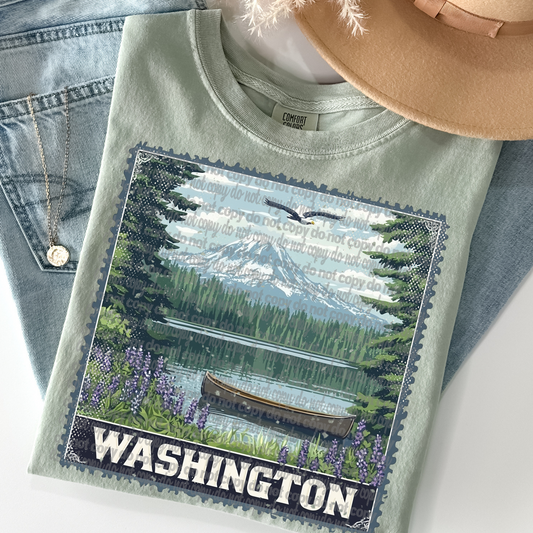 Washington Vintage Stamp DTF Transfer