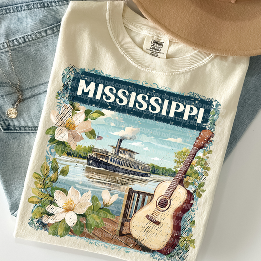 Mississippi Vintage Stamp DTF Transfer