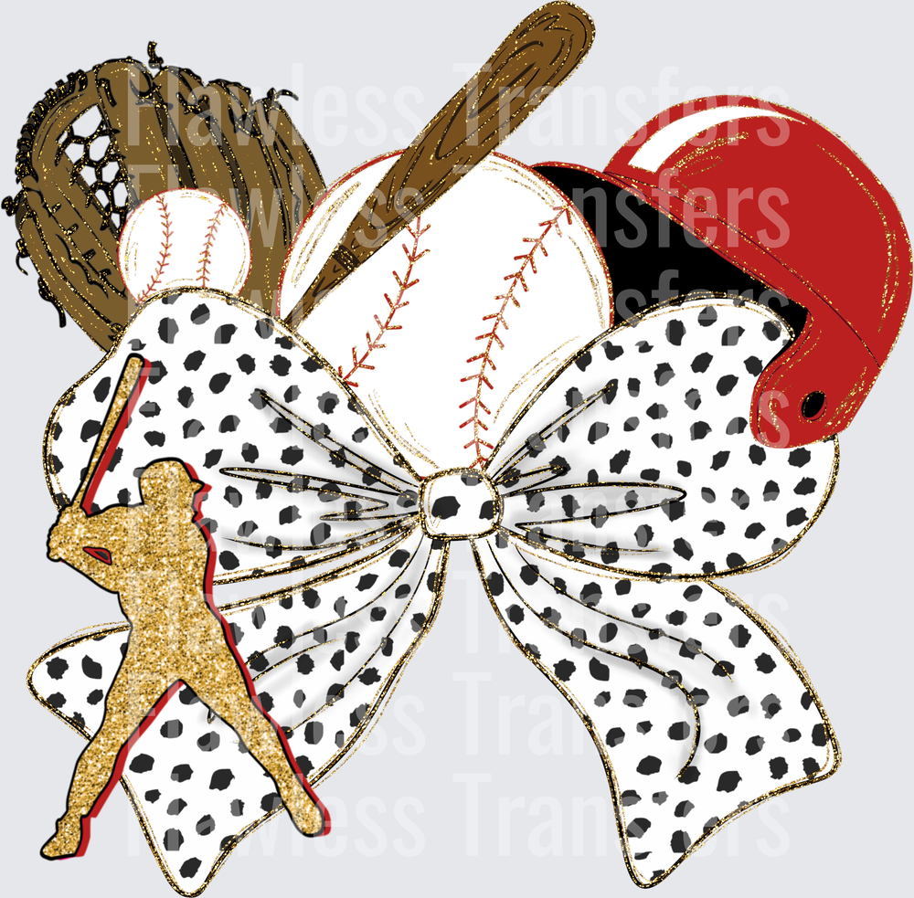 Baseball Bow #6679