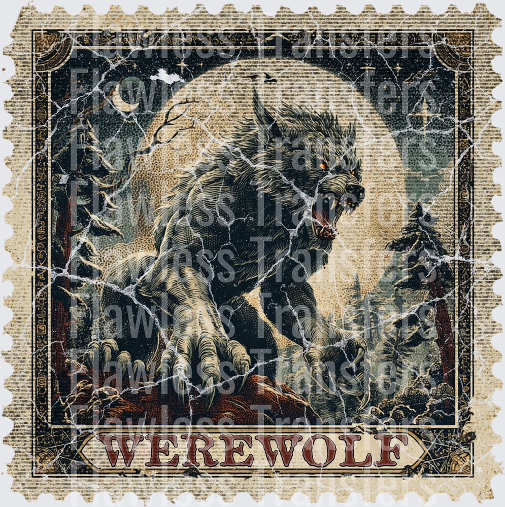 Werewolf Vintage Stamp #0600