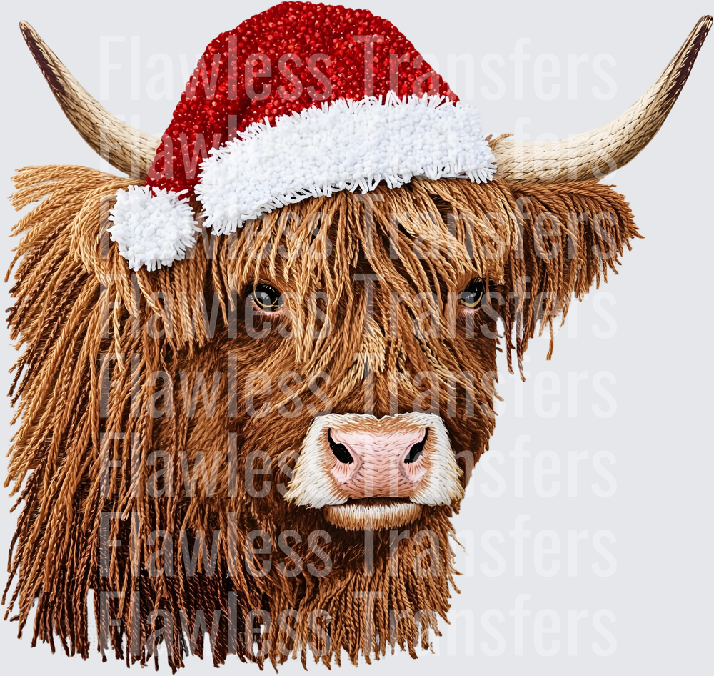 Christmas Highland Cow #1762