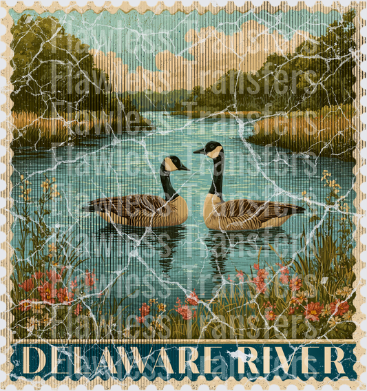 Delaware River Vintage Stamp #1184