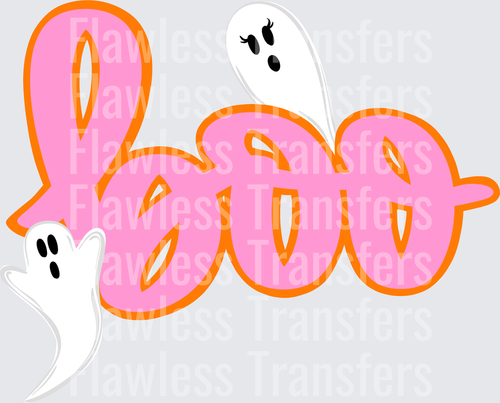 Boo Orange Pink Ghosts #0829