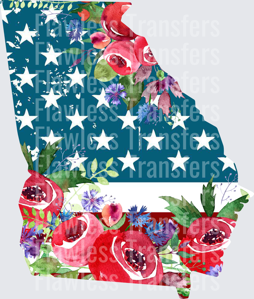 Patriotic Floral Georgia #1210