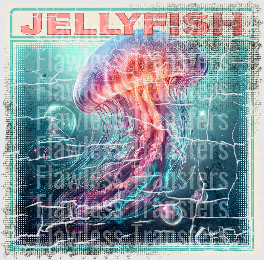 Jellyfish Vintage Stamp #4171