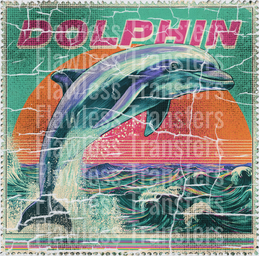 Dolphin Vintage Stamp #4168