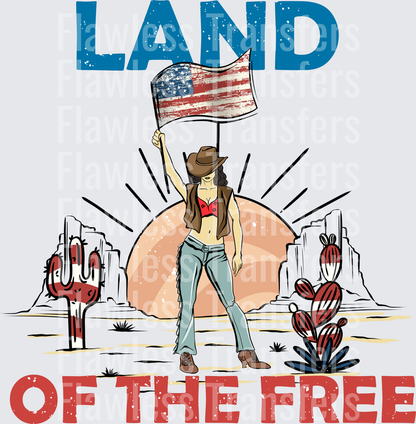 Land Of The Free #0050 DTF Transfer - Raw Image