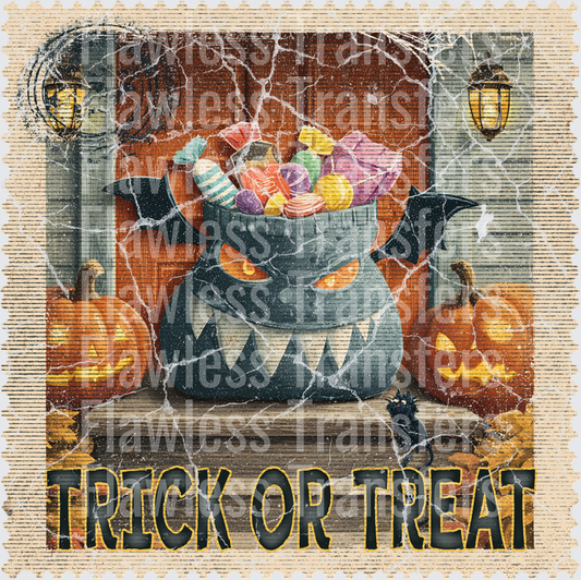 Trick Or Treat Vintage Stamp #0595