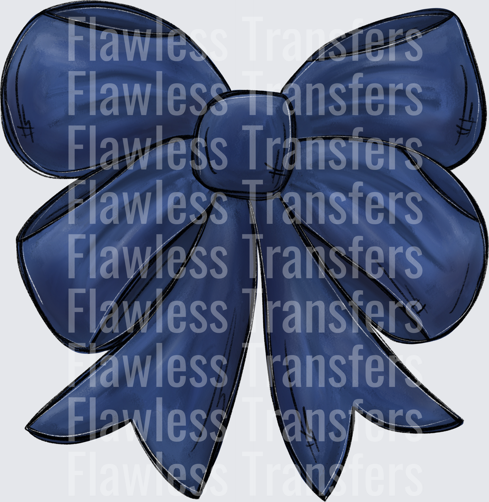 Navy Blue Bow #4677