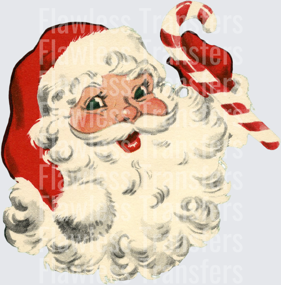 Santa With Candy Cane #2018