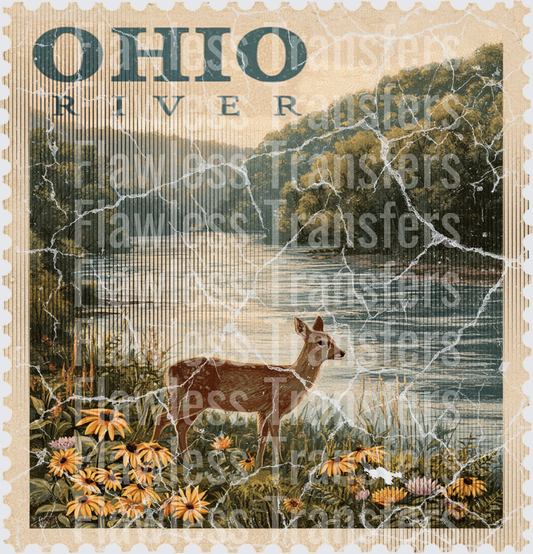Ohio River Vintage Stamp #1193