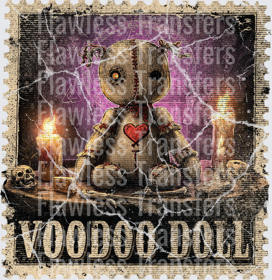 Voodoo Doll Vintage Stamp #0589