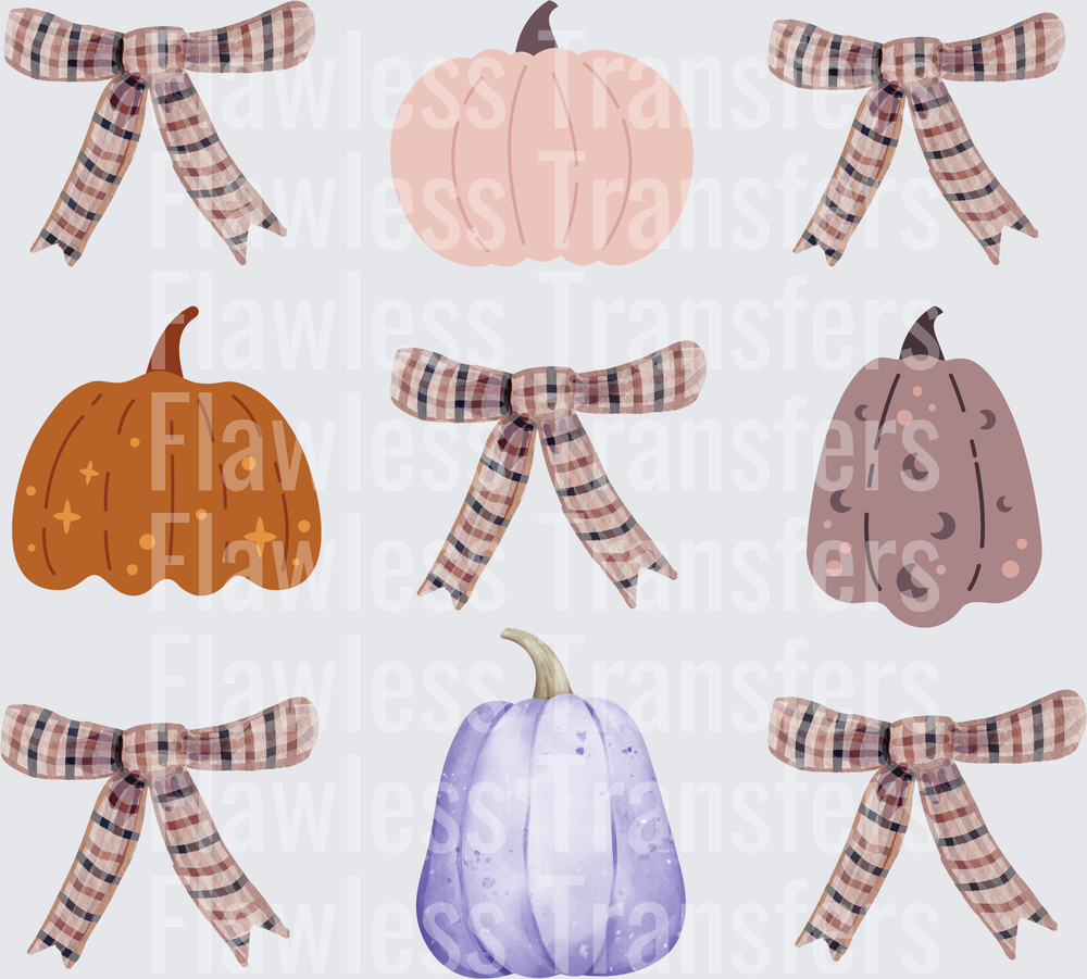 Fall Pumpkin Coquette Bow #0278