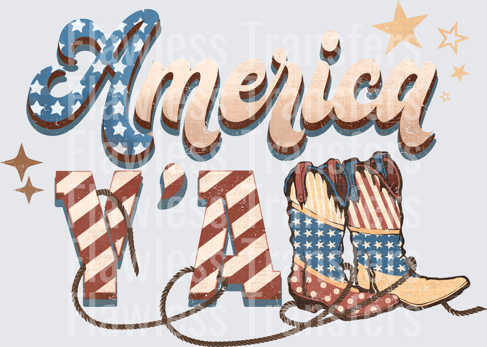 America Yall #0027 DTF Transfer - Raw Image
