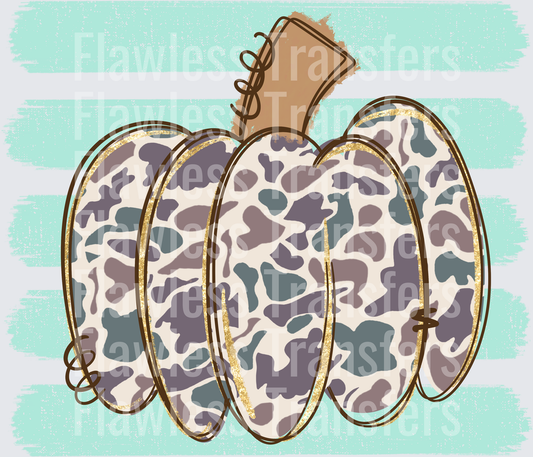 Camo Pumpkin Stripes #1882