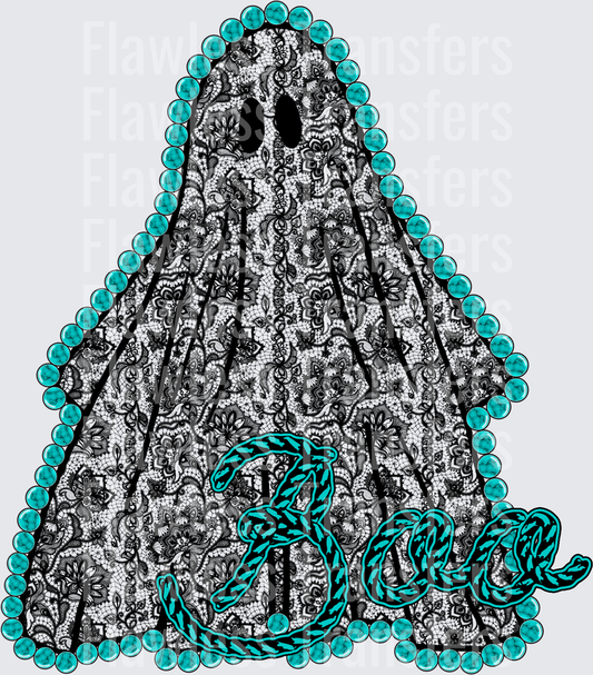 Turquoise And Lace Ghost #0761