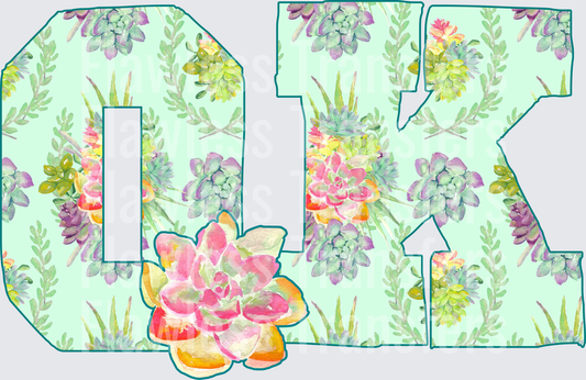 Oklahoma With Cactus #1205