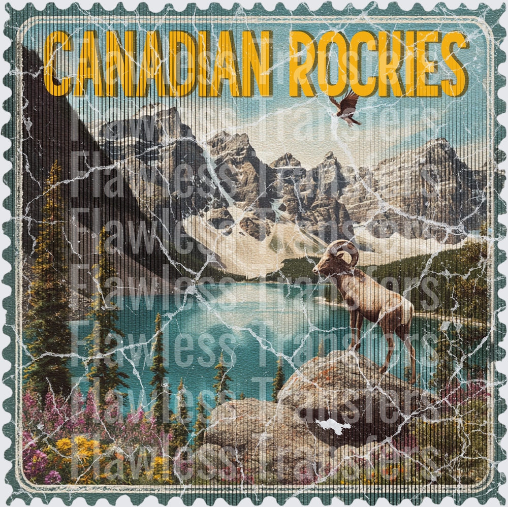 Canadian Rockies Vintage Stamp #1183