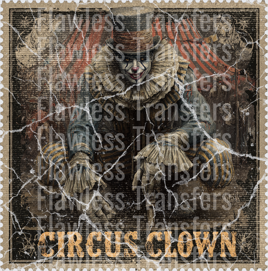 Circus Clown Vintage Stamp #0575