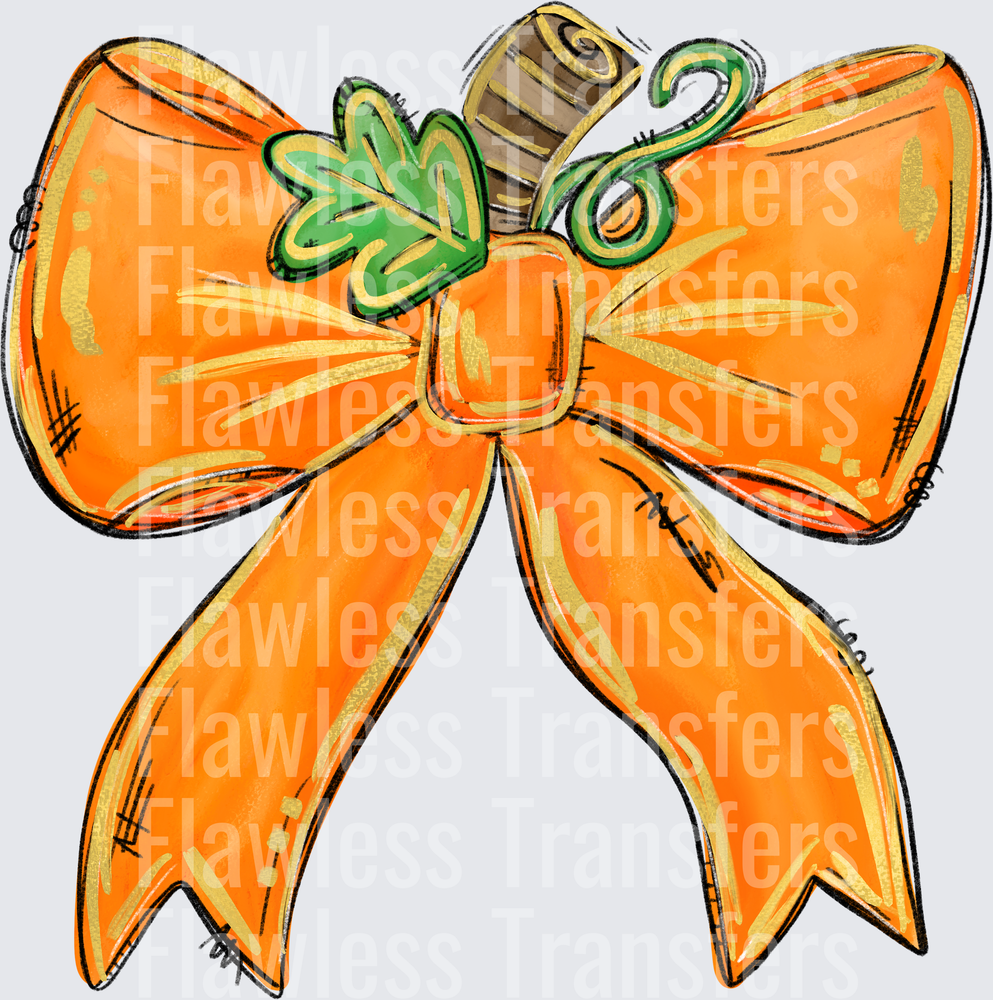 Pumpkin Coquette Bow #0191
