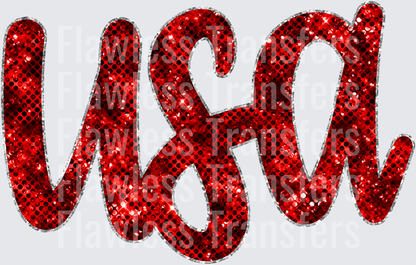 USA Faux Sequins #0083 DTF Transfer - Raw Image