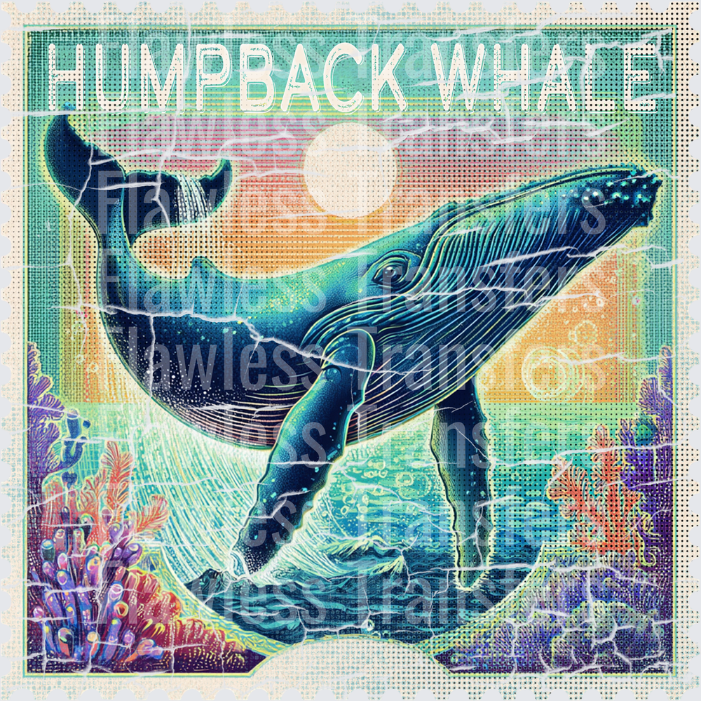 Humpback Whale Vintage Stamp #4170