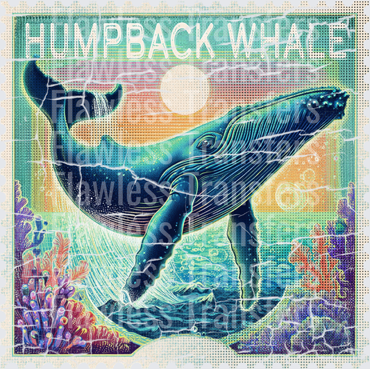 Humpback Whale Vintage Stamp #4170