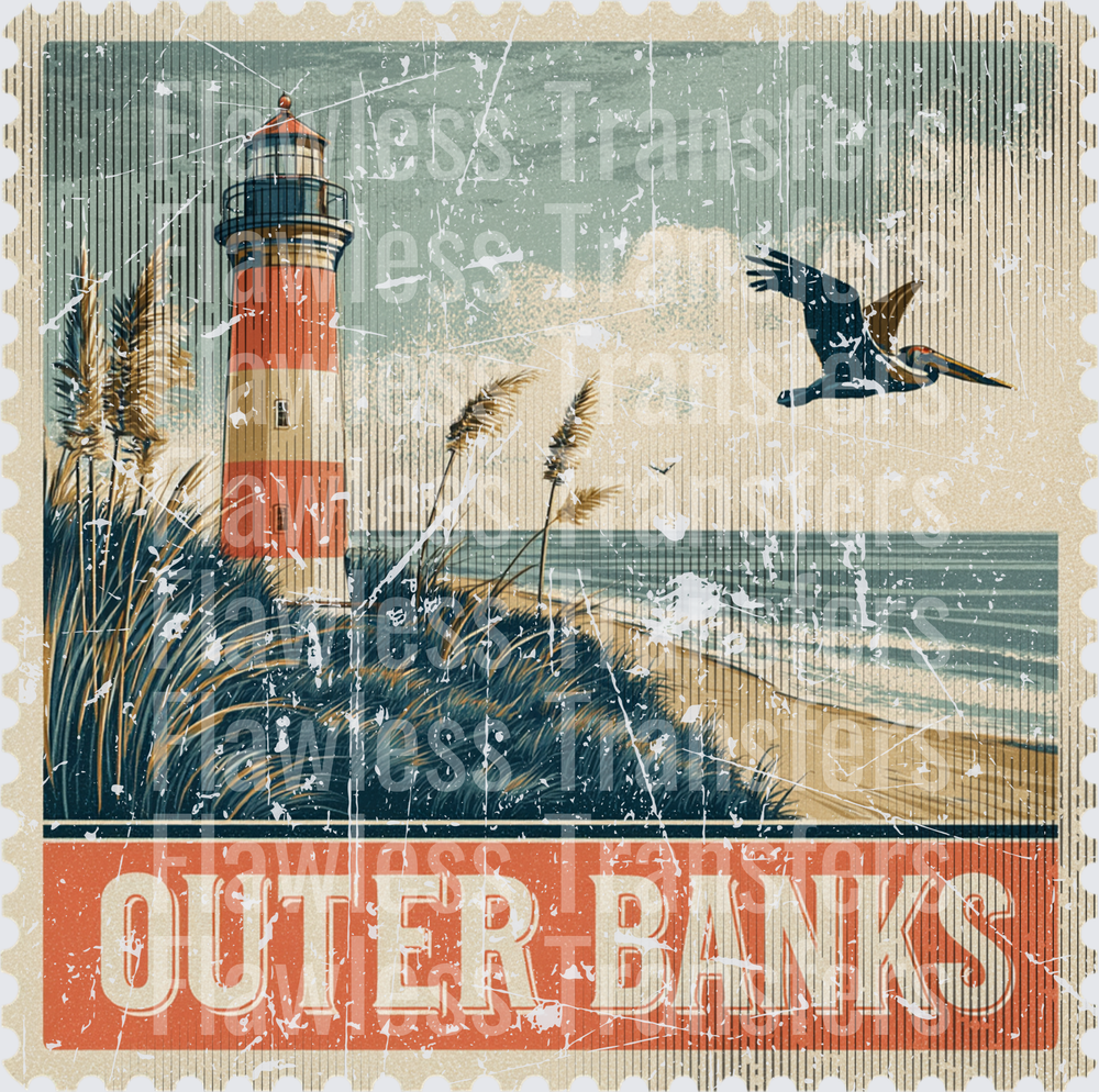 Outer Banks Vintage Stamp #1070