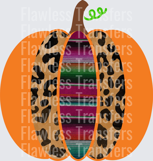 Leopard Serape Pumpkin #0388