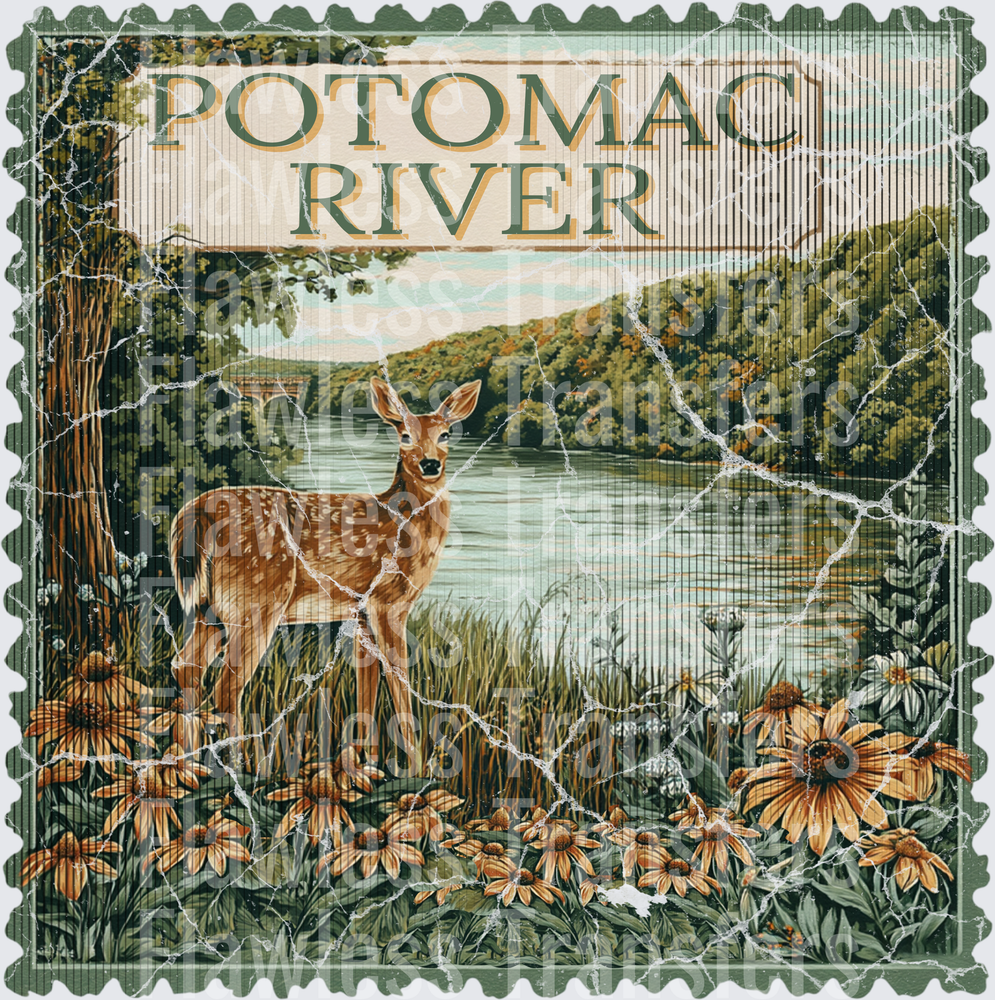 Potomac River Vintage Stamp #1773