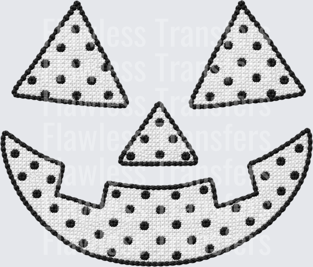 Polka Dot Pumpkin Faux Stitch #0867