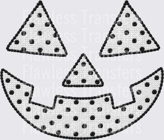 Polka Dot Pumpkin Faux Stitch #0867
