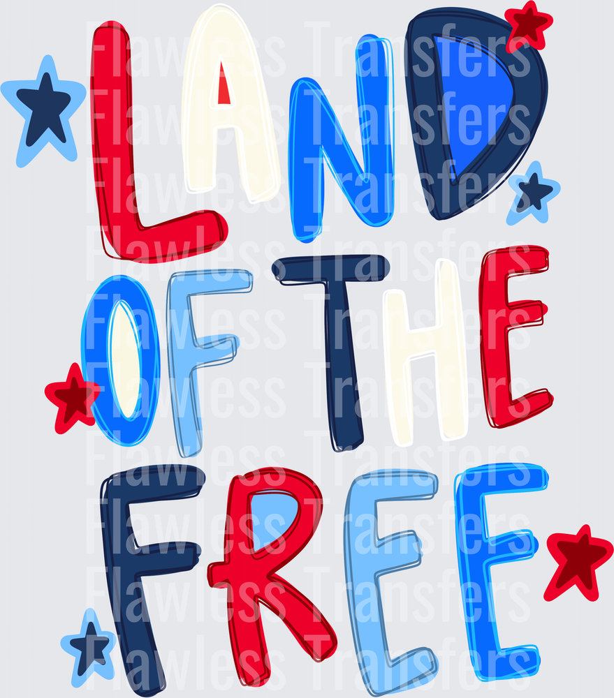 Land Of The Free #0051 DTF Transfer - Raw Image