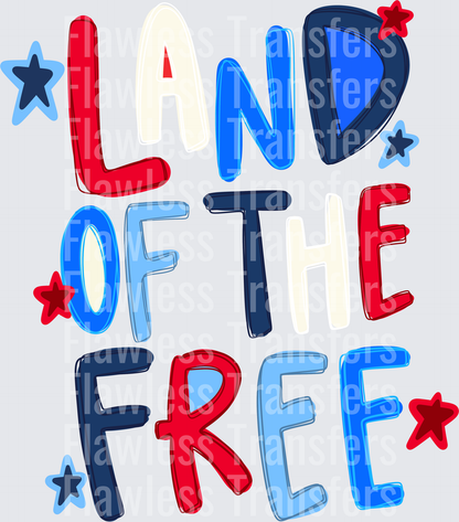 Land Of The Free #0051 DTF Transfer - Raw Image