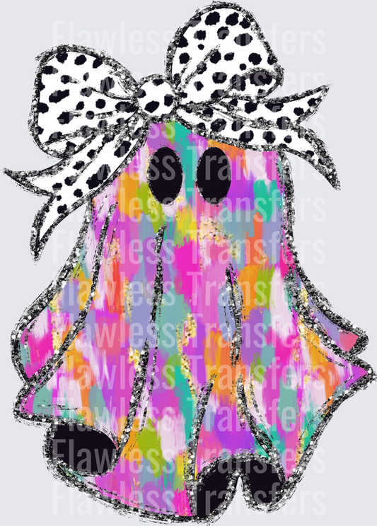 Purple Girl Ghost Outlined #0527