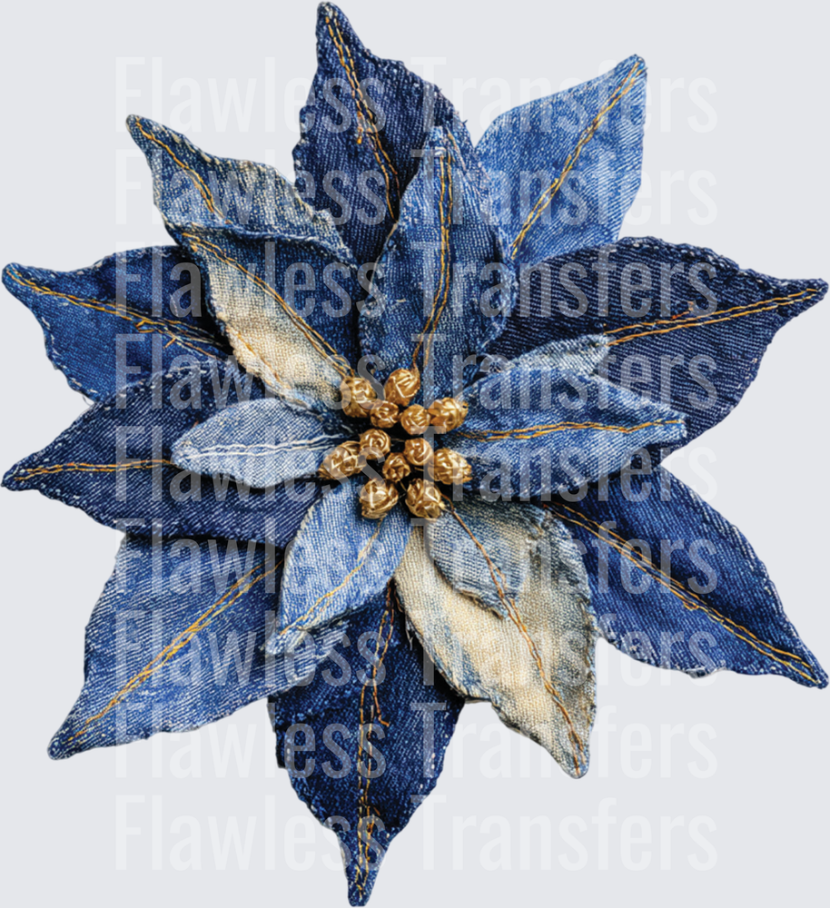 Denim Poinsettia #1795