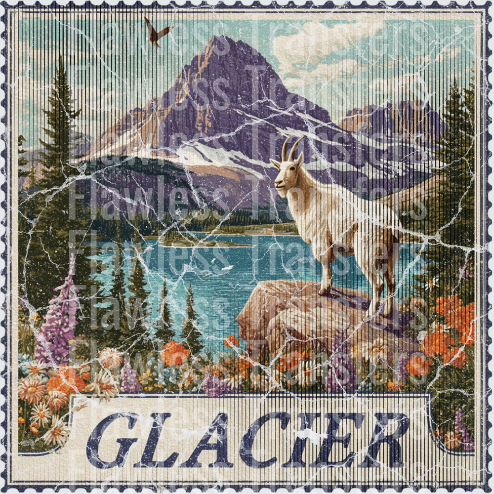Glacier Park Vintage Stamp #1186
