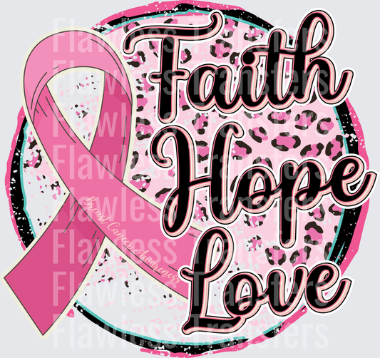 Faith Love Hope Breast Cancer Awareness #4336