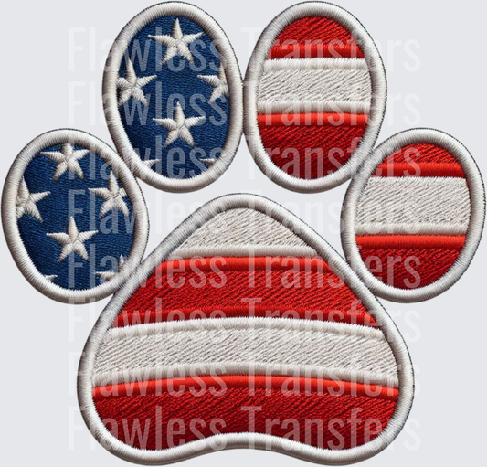 Patriotic Paw Print #4044