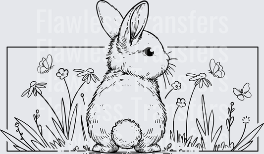Bunny Butt With Flowers #4985