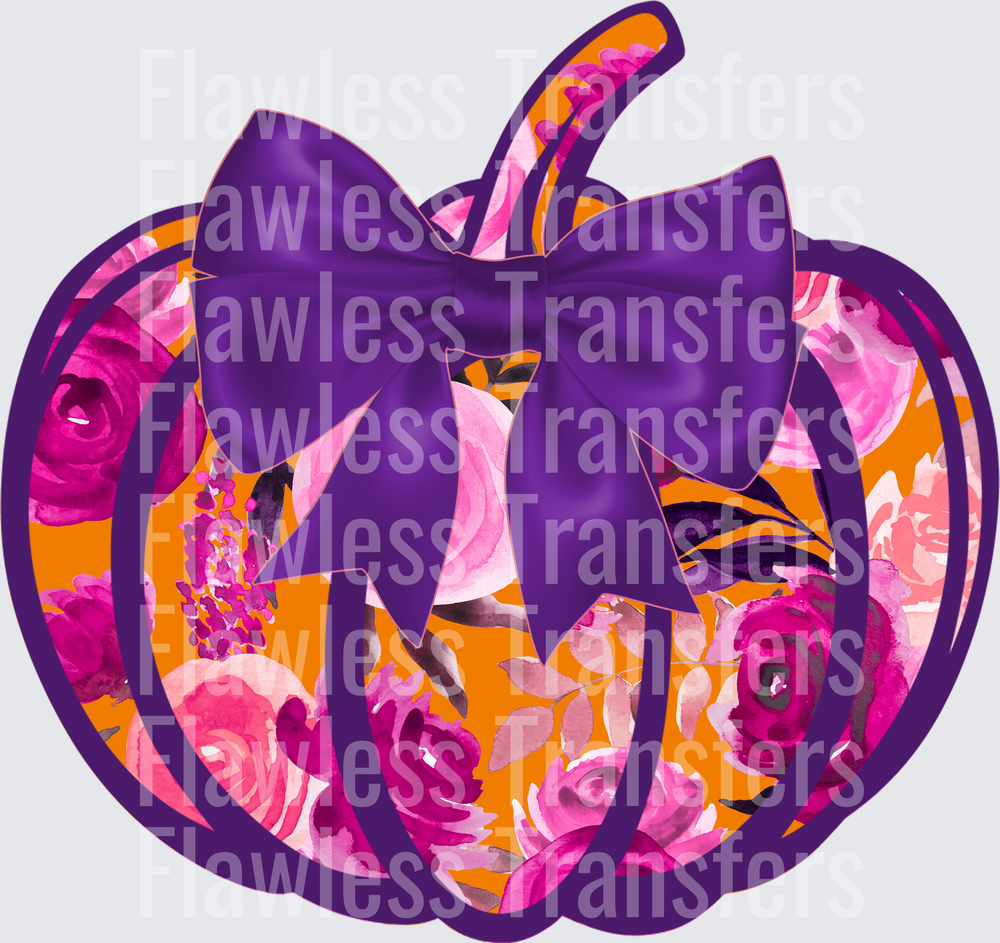 Preppy Purple Pink Pumpkin #0357