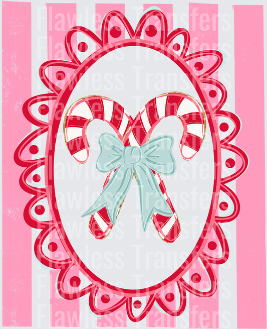 Candy Cane Preppy Frame #1870