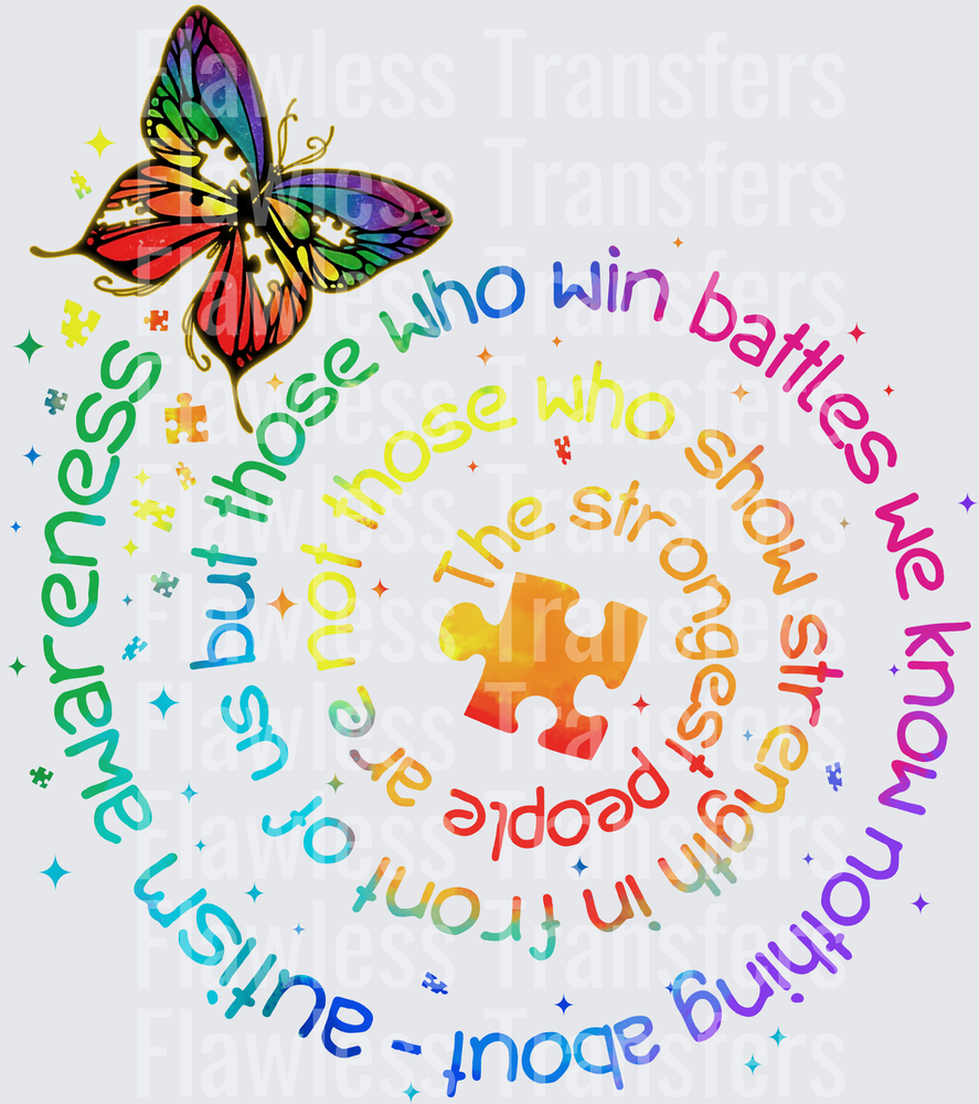 Autism Butterfly Circle #4321