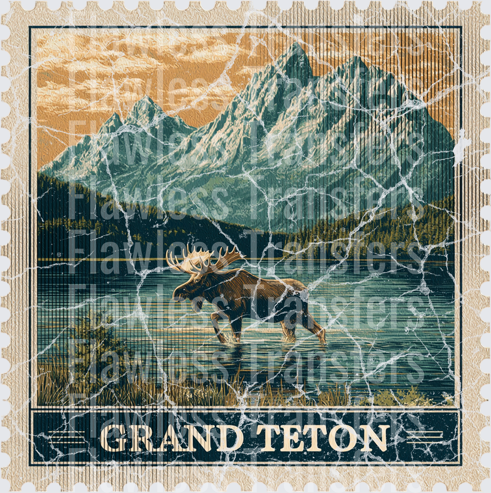 Grand Teton Vintage Stamp #1188