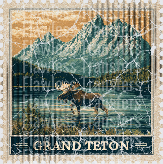 Grand Teton Vintage Stamp #1188