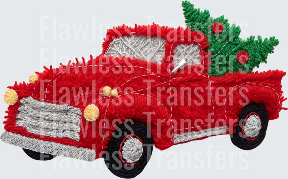 Christmas Red Vintage Truck #1719
