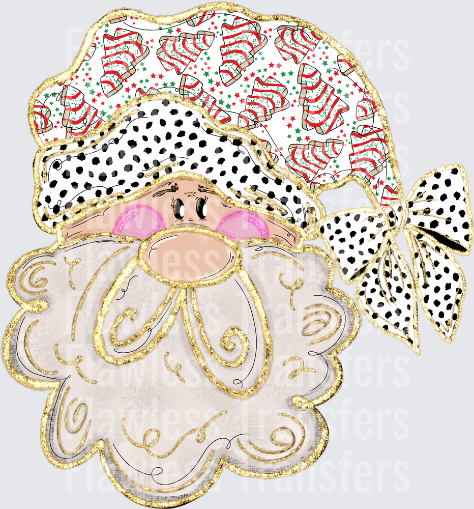 Santa With Christmas Tree Snack Cake Hat #1601