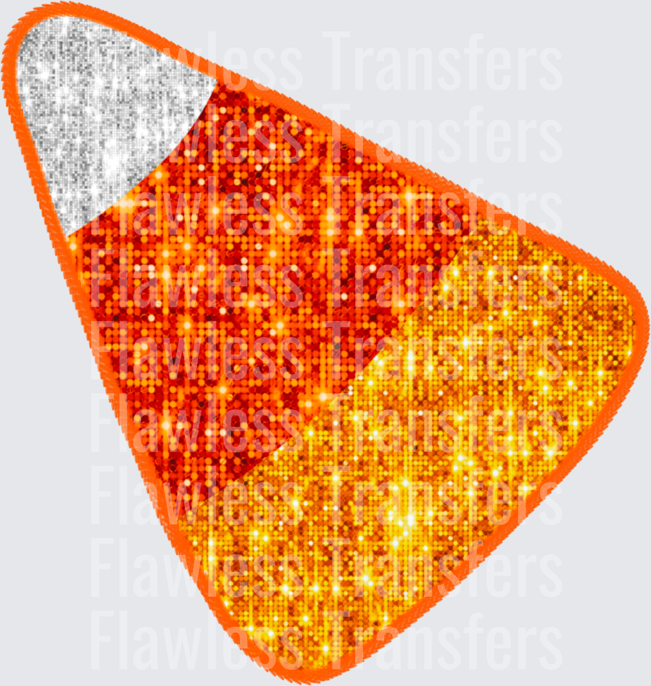 Orange Faux Sequin Candy Corn #0553